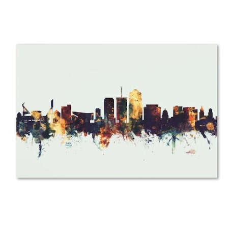 Michael Tompsett 'Tucson Arizona Skyline II' Canvas Art,12x19